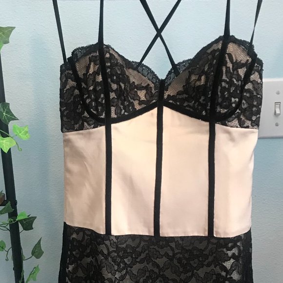 Bustier Cocktail Lace Dress - Picture 5 of 6